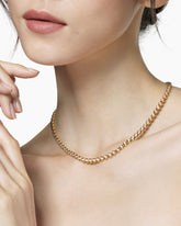 Tennis Necklace in 18K Yellow Gold with Diamonds, 4.7mm